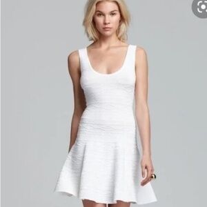 Torn by Ronny Kobo Cream Textured Mini Dress